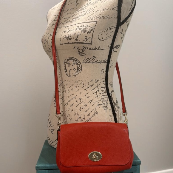 NWOT Coach Mini Ruby Crossbody - Orange Red - Pristine & Authentic - Picture 1 of 7